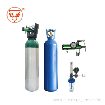 4.6l medical portable oxygen Cylinder with regulators sets